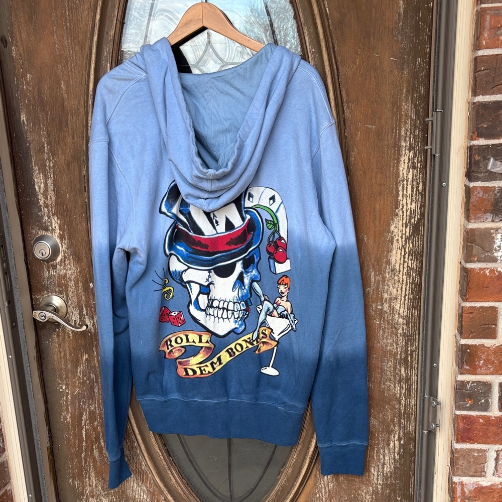 NWT Amal Guessous Rock n Roll Martini Skull zip up jacket! 2X